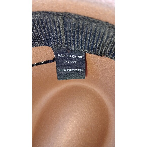 New! Women's Wide Brim Felt Fedora Panama Hat with Leopard Print Buckle - Picture 9 of 9